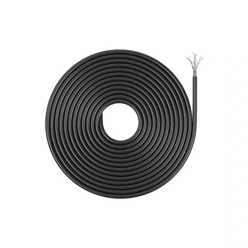 Aisens Waterproof Outdoor Network Cable Coil RJ45 Cat.6 UTP Rigid CCA AWG23 - 305m - Black Color