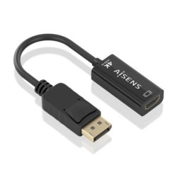 Conversor Aisens DISPLAYPORT para HDMI 4K@60HZ - DP/M-HDMI/H - 15cm - Cor Preta