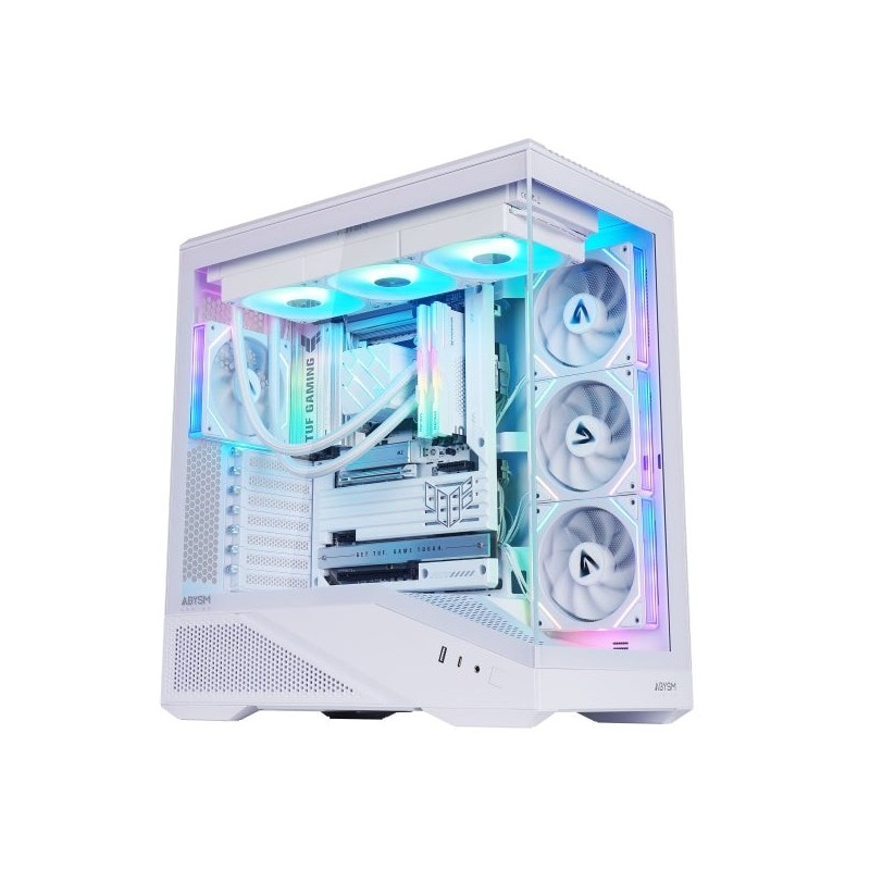Abysm Arian Frame A400 White Caja Torre ATX, ITX, Micro ATX - Lateral y Frontal Cristal Templado - 3.5" y 2.5" - USB-A, USB-C y