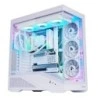 Abysm Arian Frame A400 White ATX, ITX, Micro ATX Tower Case - Side and Front Tempered Glass - 3,5" and 2,5" - USB-A, USB-C and