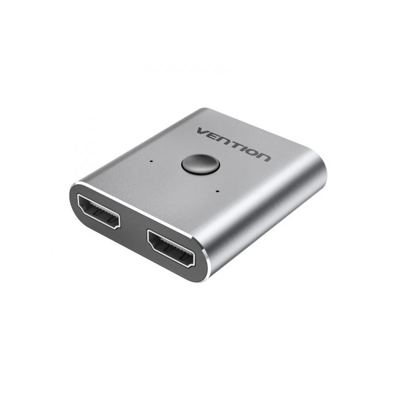Vention Switch/Splitter HDMI Femelle vers 2xHDMI Femelle 4K Bidirectionnel - Aluminium Gris