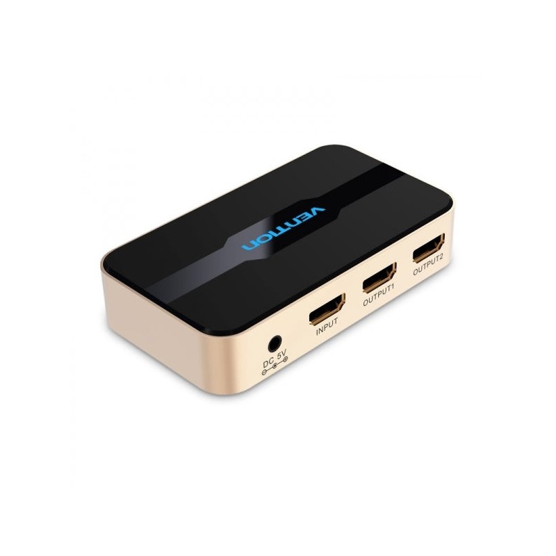 Vention HDMI Male to 2xHDMI Female Duplicator - Gold Color