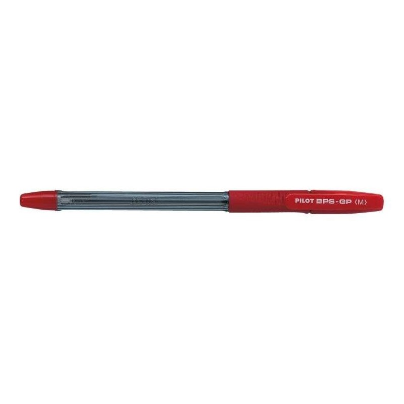 Stylo à bille Pilot BPS-GP - Pointe moyenne 1 mm - Course 0,4 mm - Rechargeable - Couleur rouge