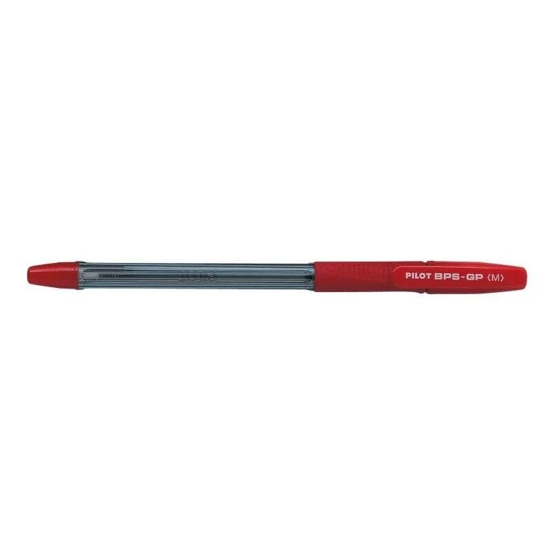 Stylo à bille Pilot BPS-GP - Pointe moyenne 1 mm - Course 0,4 mm - Rechargeable - Couleur rouge