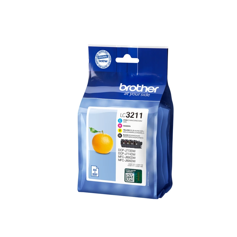 Brother LC3211 Pack de 4 Cartuchos de Tinta Originales - LC3211VAL