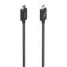 Aisens USB4 Gen3x2 USB-C Cable 40Gbps 240W, 1.5m Black