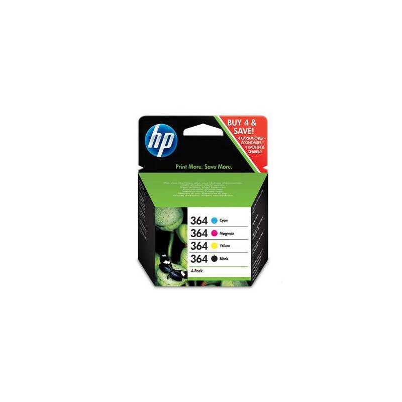 HP 364 Pack de 4 Tinteiros Originais - N9J73AE