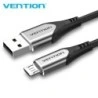 Cabo micro USB reversível Vention - Carregamento rápido 3A - Transmissão de 480 Mbps - Durabilidade aprimorada - Proteção da