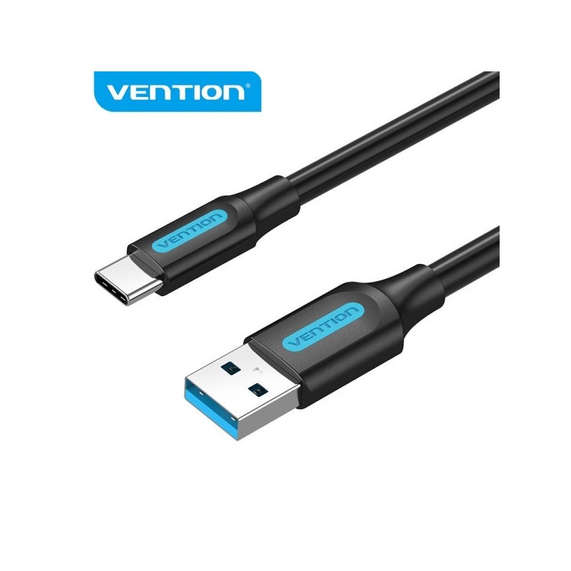 Vention Cable USB-A 3.0 Macho a USB-C Macho - 3A - 60W - 5Gbps - 2m - Color Negro