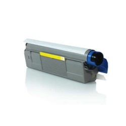 OKI C610 Yellow Compatible Toner Cartridge - Replaces 44315305