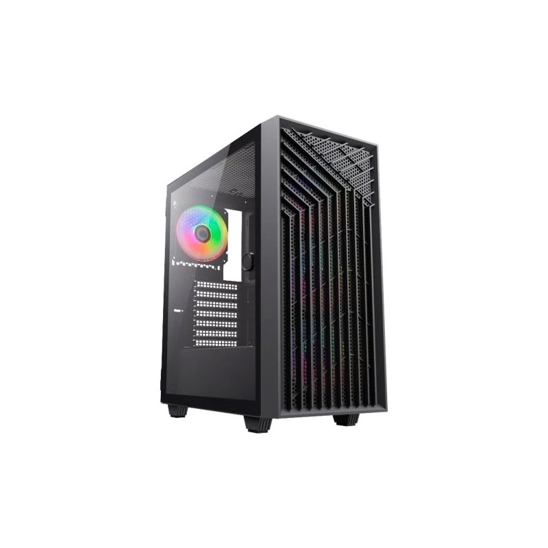 Coolbox GA300 GridLine ATX, Micro ATX, Mini-ITX Tour - Côté en verre trempé - Taille du disque dur 2,5", 3,5" - USB-A 3.0