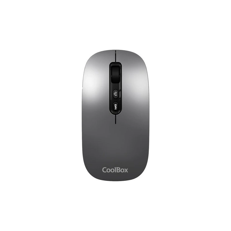 Coolbox W02 Raton Inalambrico - Bluetooth y RF 2.4GHz - Super Ligero - Boton Acceso Copilot - Recargable Por USB-C - DPI