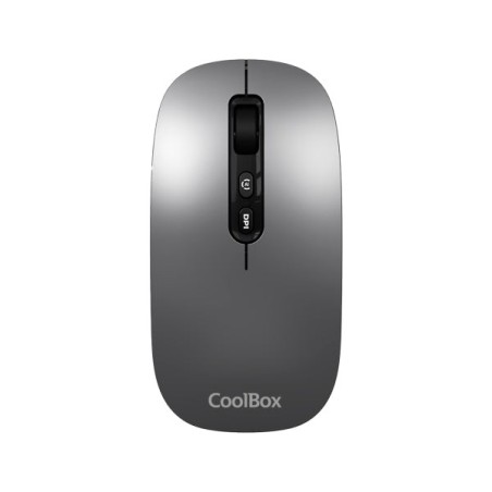 Coolbox W02 Raton Inalambrico - Bluetooth y RF 2.4GHz - Super Ligero - Boton Acceso Copilot - Recargable Por USB-C - DPI