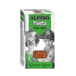 Alpino Fiesta Face Stick Pack con 6 Barritas de Pintura Facial - Sistema Retractil Giratorio - Se Lava con Agua - Testado