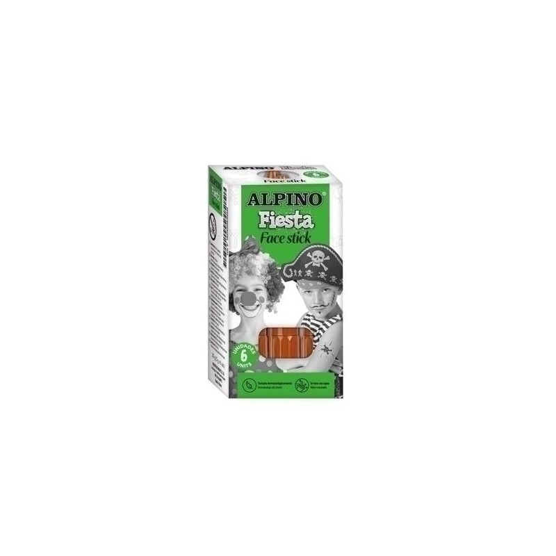 Pacote de bastões faciais Alpino Fiesta com 6 bastões de pintura facial - Sistema retrátil giratório - Lava com água - Testado