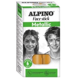 Pacote de bastões faciais Alpino Fiesta com 6 bastões de pintura facial - Sistema retrátil giratório - Lava com água - Testado