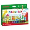Alpino Dacstrix Pack of 12 Colored Semi-soft Waxes - Triangular Shape - Mixable - Non-Staining - Assorted Colors