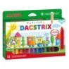 Alpino Dacstrix Pack of 12 Colored Semi-soft Waxes - Triangular Shape - Mixable - Non-Staining - Assorted Colors