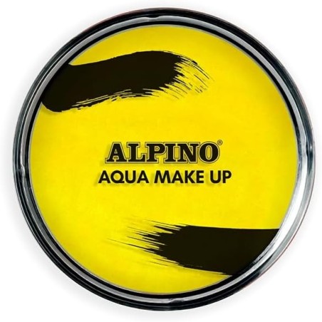 Alpino Aqua Make-up Watercolor Facial Makeup Powder - Washes with Soap and Water - Yellow Color