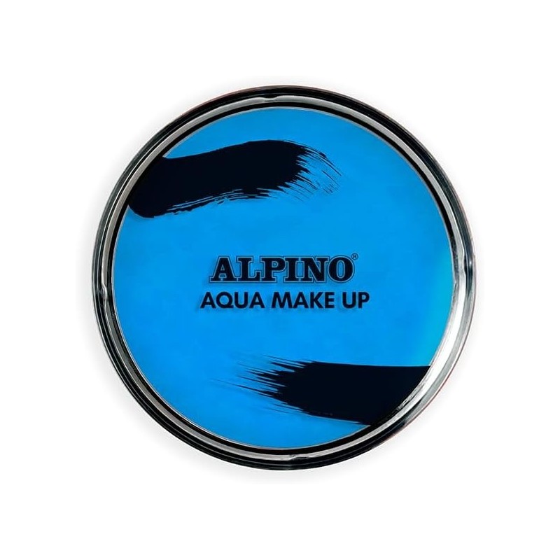 Alpino Aqua Make-up Polvera de Maquillaje Facial Acuarelable - Se Lava con Agua y Jabon - Color Azul