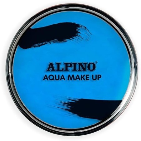 Alpino Aqua Make-up Watercolor Facial Makeup Powder - Washes with Soap and Water - Blue Color