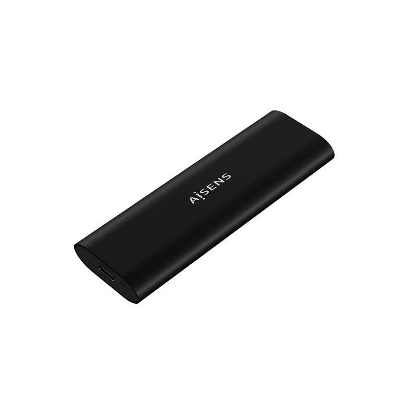 Aisens Black M.2 SATA/NVMe SSD Enclosure, USB 3.2 Gen2