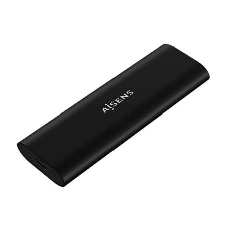 Aisens Black M.2 SATA/NVMe SSD Enclosure, USB 3.2 Gen2