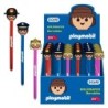 Dohe Playmobil Display of 24 Erasable Ballpoint Pens - 1mm Tip, 0.5mm Line - Playmobil Police, Firefighter and Princess