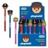 Dohe Playmobil Expositor de 24 Boligrafos Borrables - Punta 1mm, Trazo 0.5mm - Decorados Playmobil Policia, Bombero y Princesa