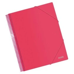 Dohe Folder with 20 A4 Size Covers - 800 Micron Opaque Polypropylene Cover - 80 Micron Transparent Covers - Colored Plastic