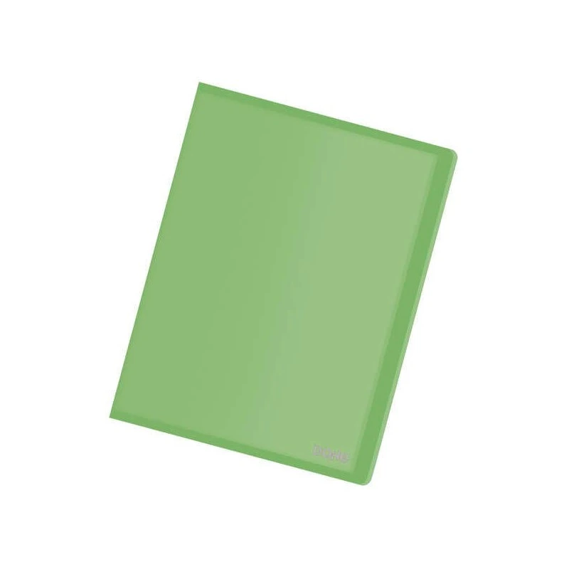 Dohe Carpeta con 20 Fundas Transparentes Soldadas A4 80mic - Tapa Flexible de Polipropileno - Color Verde