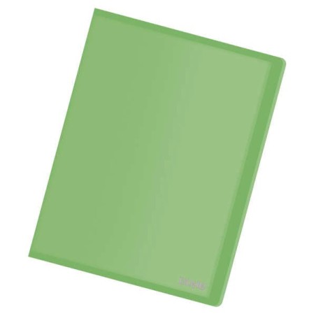 Chemise Dohe avec 20 pochettes soudées transparentes A4 80mic - Couverture souple en polypropylène - Coloris vert