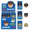 Dohe Playmobil Display of 24 Erasers - Made of PVC - Decorated Playmobil Police, Fireman and Princess