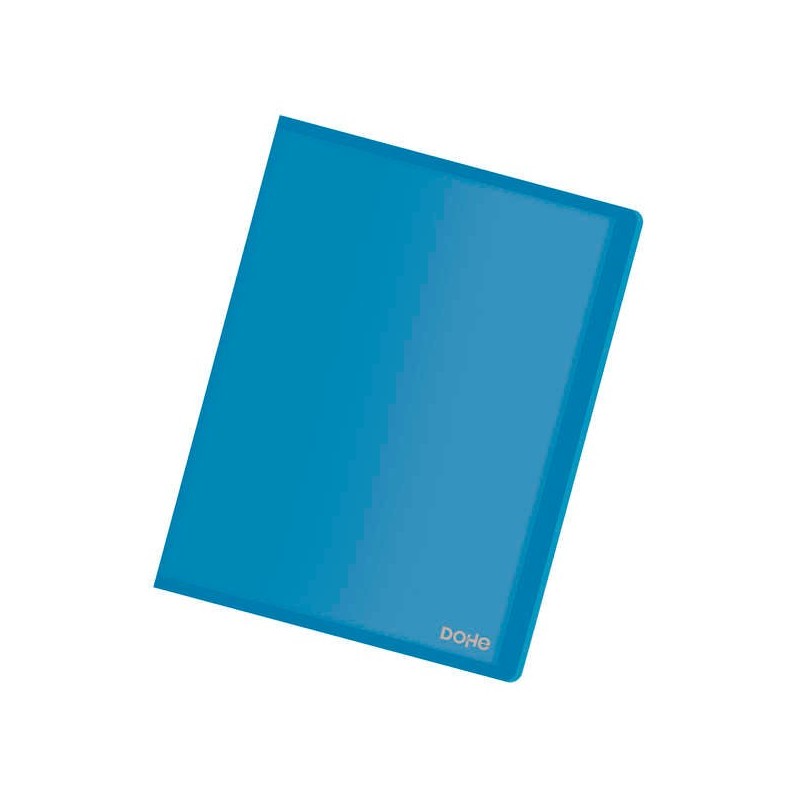 Dohe Carpetas con 40 Fundas en Tamaño A4 - Tapa Flexible de Polipropileno Translucido - Fundas Transparentes Soldadas al Lomo
