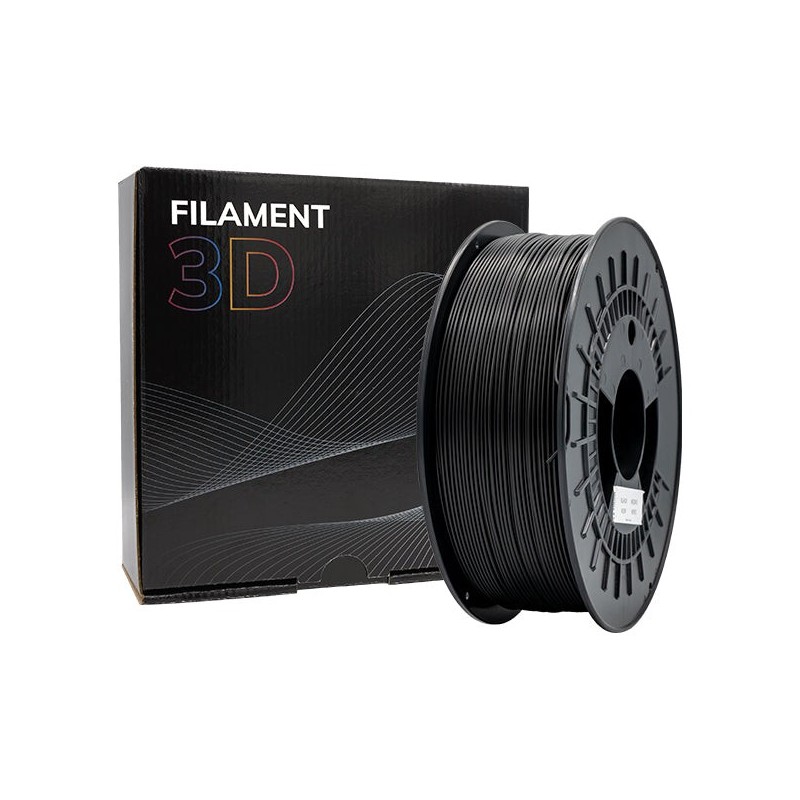 Filamento 3D PLA TOUGH - Diametro 1.75mm - Bobina 1kg - Color Negro