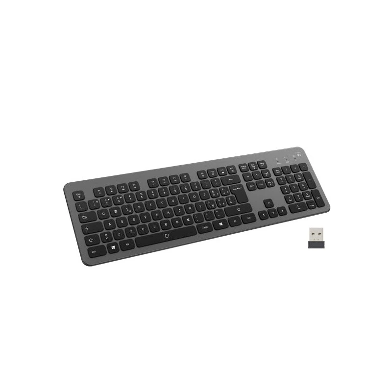 Ewent Teclado Inalambrico - Bateria de Litio Recargable de 300mAh - Disposicion Italiana QWERTY IT - Retroiluminacion - Teclas