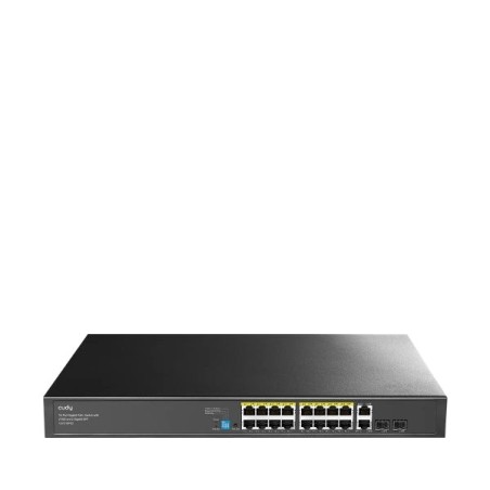 Cudy Switch 20 Ports - Capacité de commutation 40Gbps - 16x RJ45 PoE+ - 2x RJ45 GbE - 2x Gigabit SFP - Redémarrage automatique