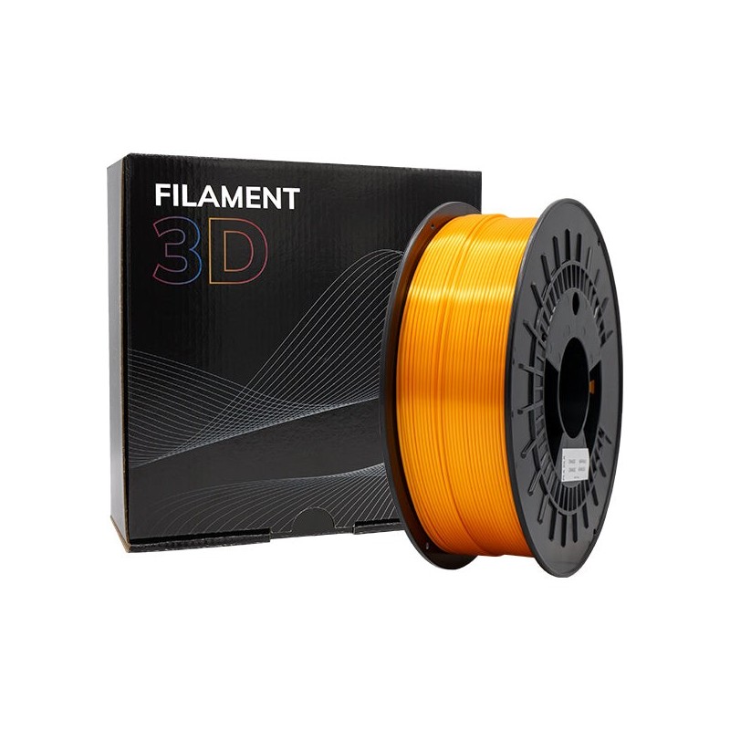 Filament 3D PLA SOIE - Diamètre 1,75 mm - Bobine 1kg - Couleur Orange