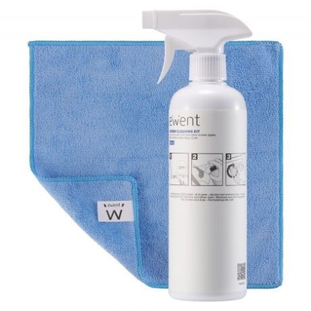 Ewent Screen Cleaner Spray Kit 500ml + Microfiber Cloth
