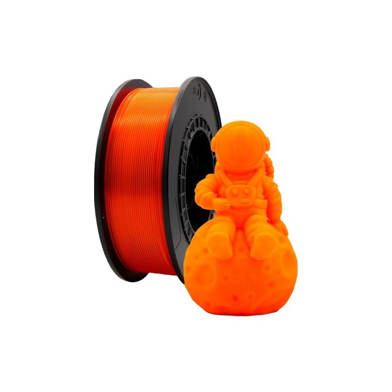 Filamento 3D PLA - Diametro 1.75mm - Bobina 1kg - Color Naranja Fluorescente