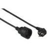 Hama Cable de Alimentacion Alargador Acodado - Potencia Maxima 3680W - Longitud 2m - Seccion 1.5mm2 - Schuko CEE7 - Color Black
