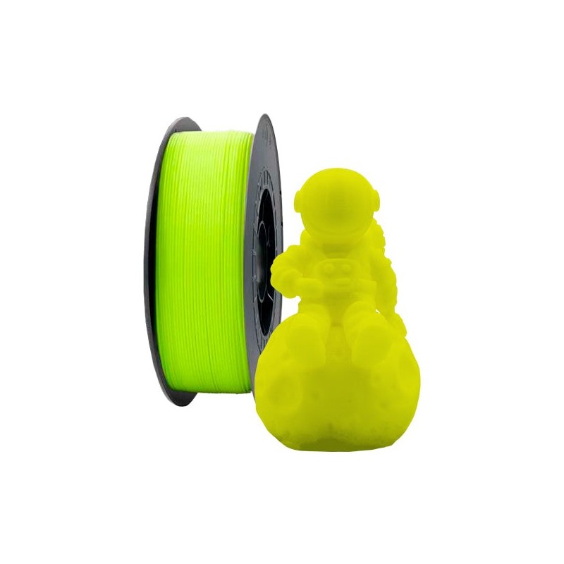 Filamento 3D PLA - Diametro 1.75mm - Bobina 1kg - Color Amarillo Fluorescente
