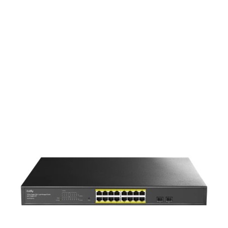 Switch administrable Cudy 18 ports - Capacité de commutation 36Gbps - 16x RJ45 PoE+ - 2x Gigabit SFP - Redémarrage automatique