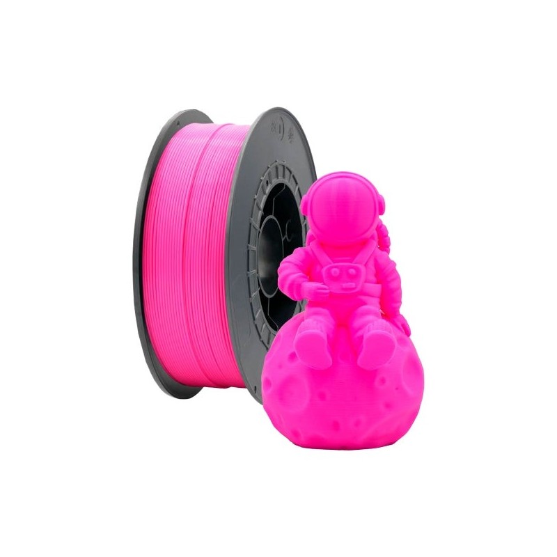 Filamento PLA 3D - Diâmetro 1,75mm - Carretel de 1kg - Cor Rosa Fluorescente