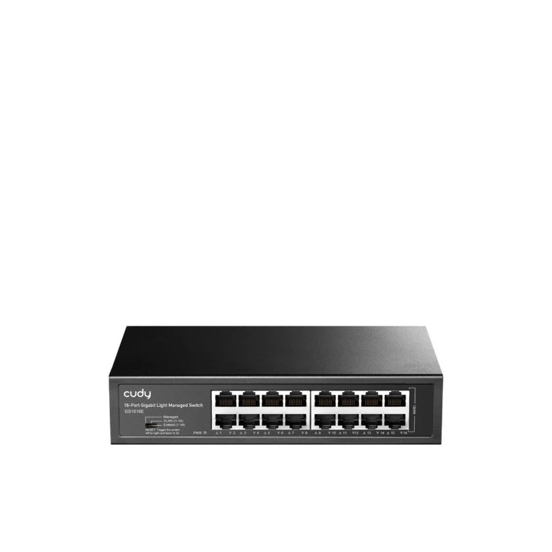 Switch Gigabit Cudy 16 ports - Administration facile - Boîtier métallique pour montage en rack - Plug and Play - Kit de montage