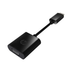 HP Adaptador HDMI a VGA - Soporta Resoluciones 720p y 1080p - Conector HDMI Macho a VGA Hembra - Diseño Compacto y Portátil