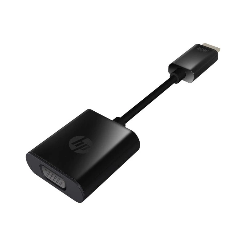 HP Adaptador HDMI a VGA - Soporta Resoluciones 720p y 1080p - Conector HDMI Macho a VGA Hembra - Diseño Compacto y Portátil