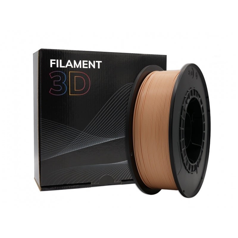 3D PLA Filament - Diameter 1,75mm - Spool 1kg - Light Peach Color