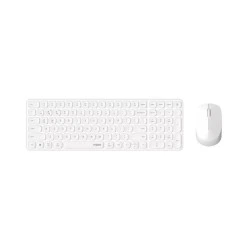 Rapoo 9310M Pack Teclado Ultrafino + Rato Sem Fios - Bluetooth e 2.4GHz - Rato 2400 DPI - Autonomia até 12 Meses - Cor Branco