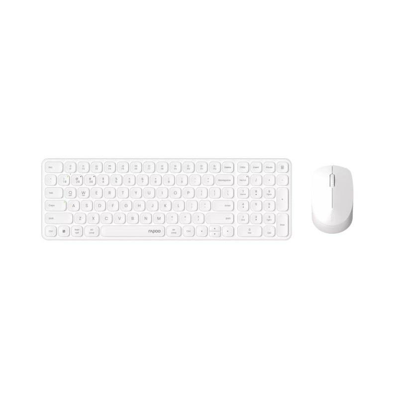 Rapoo 9310M Pack Teclado Ultrafino + Raton Inalambricos - Bluetooth y 2.4GHz - Raton 2400 DPI - Autonomia hasta 12 Meses